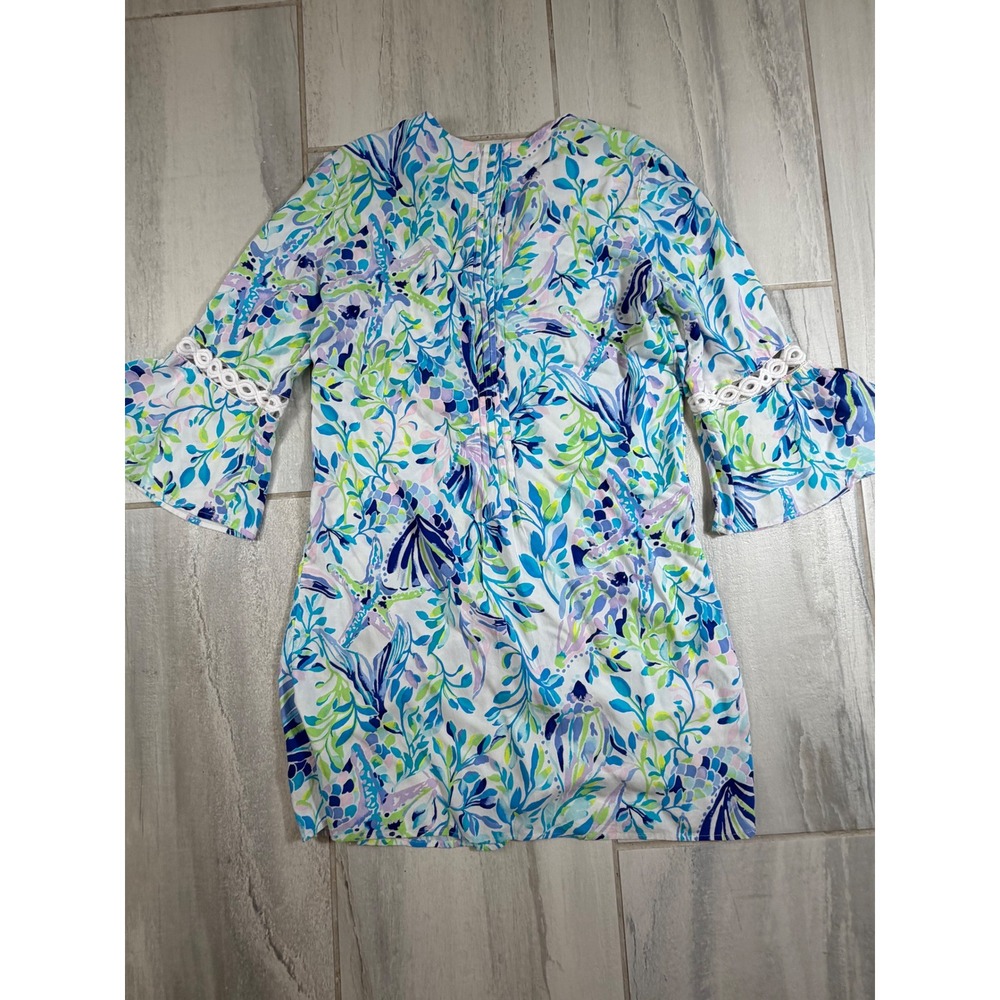 Lilly Pulitzer Hollie Tunic Dress Resort White Shell Beach Size Small - Picture 7 of 8